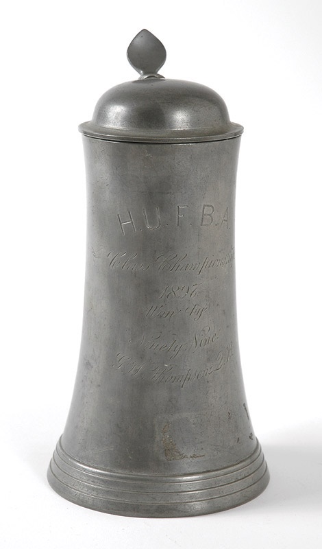 - 1897 Lithopane Pewter Football Mug