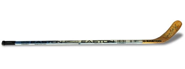 - 1995 Wayne Gretzky Signed Game Used Easton Hockey Stick