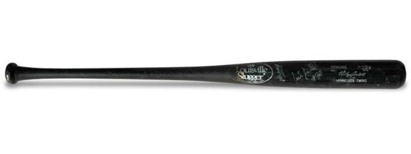 Baseball Equipment - 1991-97 Kirby Puckett Signed Game Used Baseball Bat