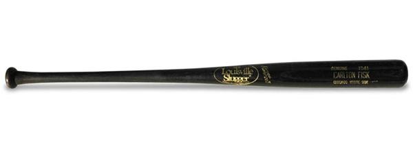 Baseball Equipment - Carlton Fisk Game Used Baseball Bat