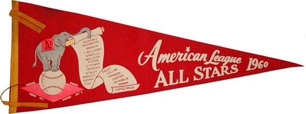 - 1960 American League All Stars Baseball Pennant