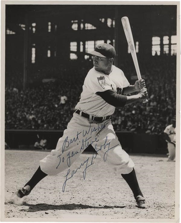 Baseball Autographs - Larry Doby Vintage Signed Photo (1951)