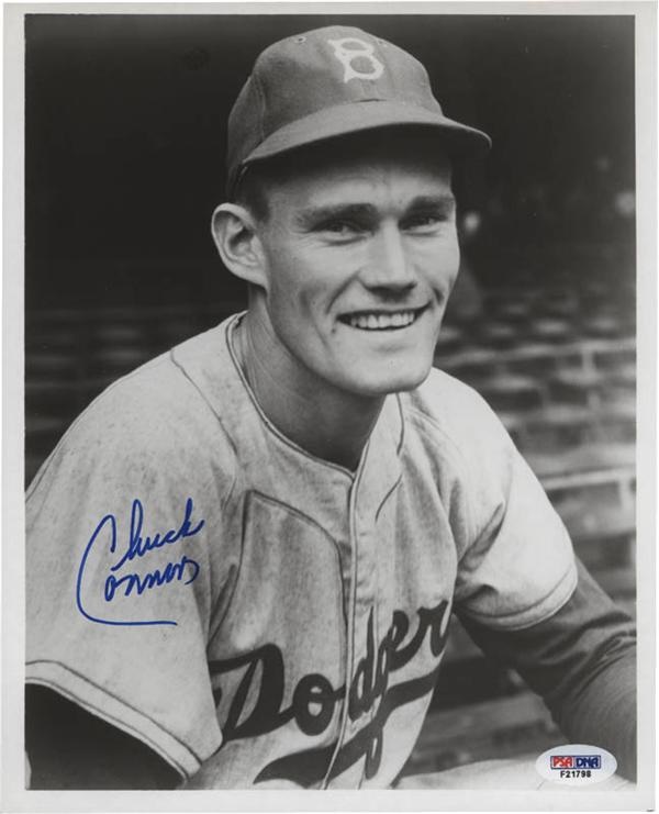 Baseball Autographs - Chuck Connors Dodgers Signed Photo