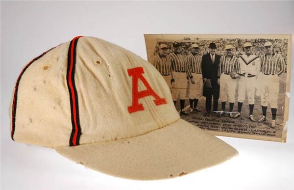- 1961 AFL Championship Game First Year Official&#39;s Game Worn Cap with Photo