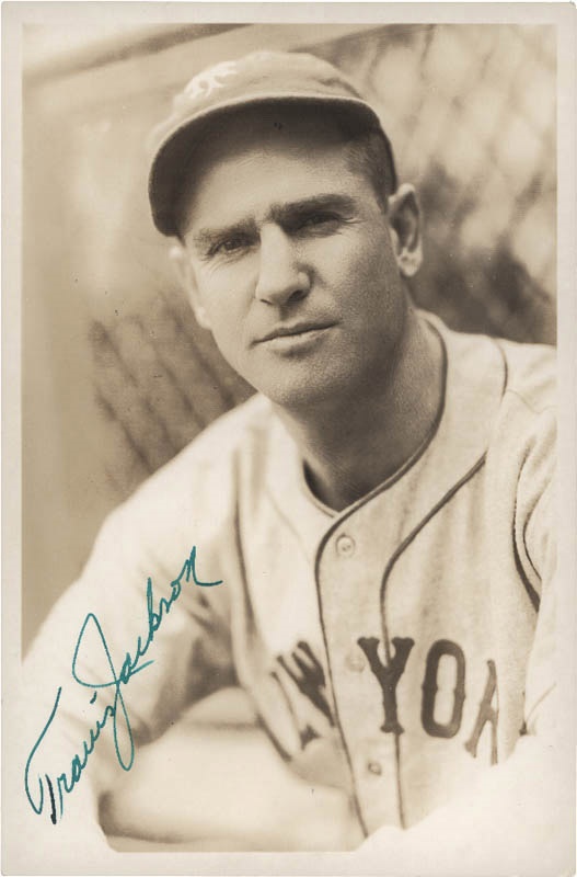 Baseball Autographs - Travis Jackson Signed George Burke Photo