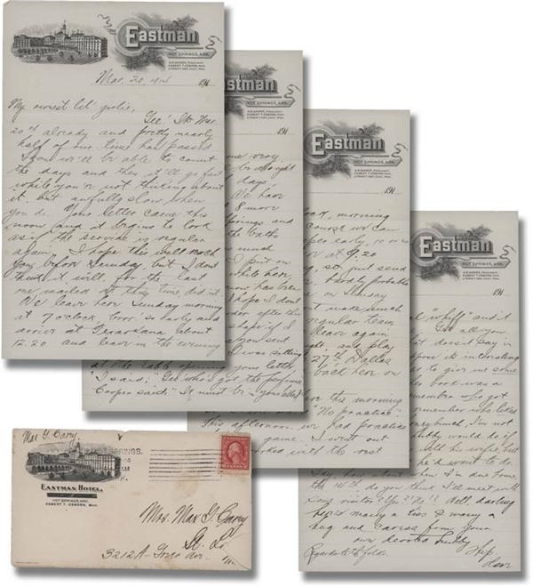 Baseball Autographs - 1914 Max Carey 4-Page Handwritten Letter