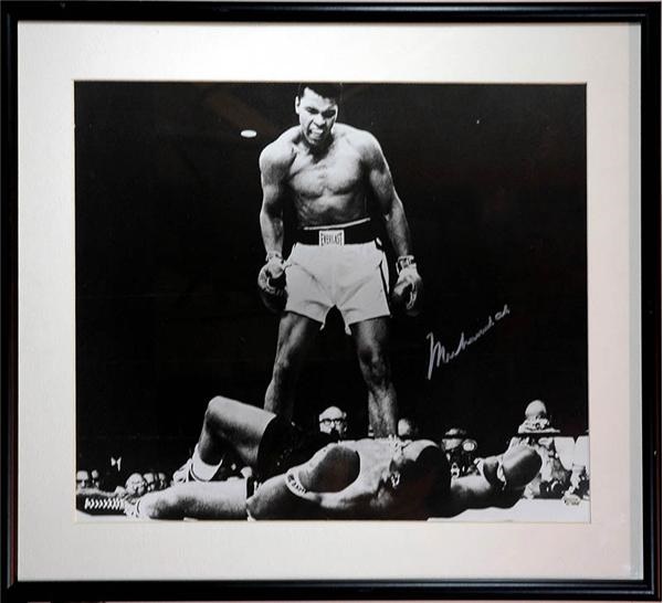 Muhammad Ali & Boxing - Muhammad Ali "Standing Over Sonny Liston" Signed Oversized Photo