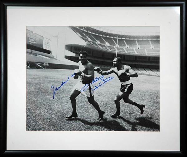 Muhammad Ali & Boxing - Muhammad Ali and Ken Norton Signed Oversized Photo