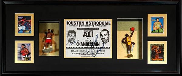 Muhammad Ali & Boxing - Muhammad Ali and Wilt Chamberlain Framed Display with Signatures