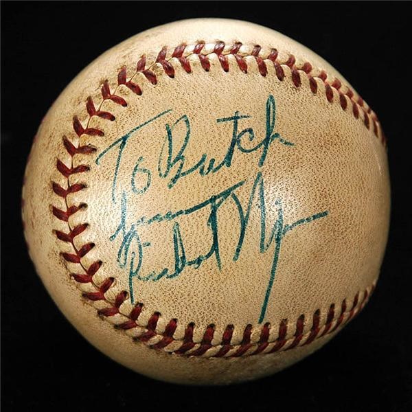 Baseball Autographs - President Richard Nixon Single Signed Personalized Baseball