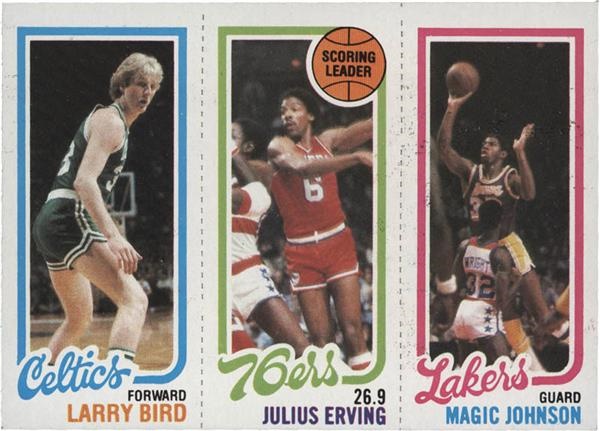 - 1980/81 Topps Bird / Magic / Erving Rookie Card