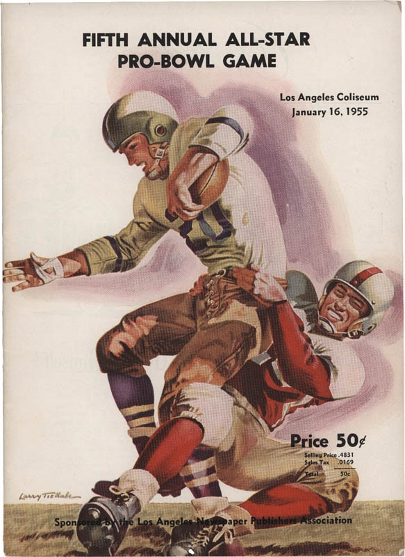 - 1955-1961 Pro Bowl Football Programs w/ Stubs (3)