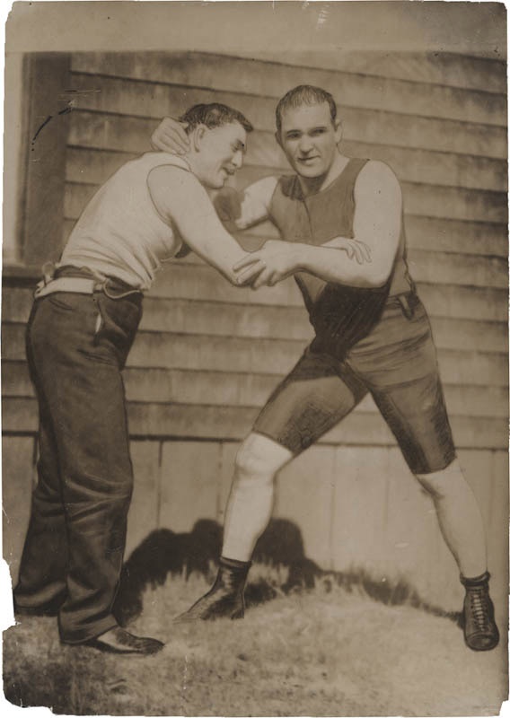 Muhammad Ali & Boxing - 1910 Jim Jeffries Training Boxing Photo by BAIN