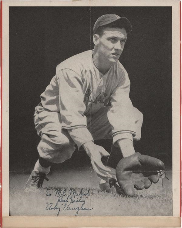 Baseball Autographs - Arky Vaughan Signed Photo