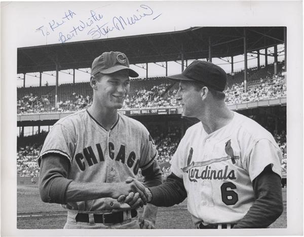 Baseball Autographs - Stan Musial Vintage Signed Photo to Ken Hubb&#39;s Brother Keith