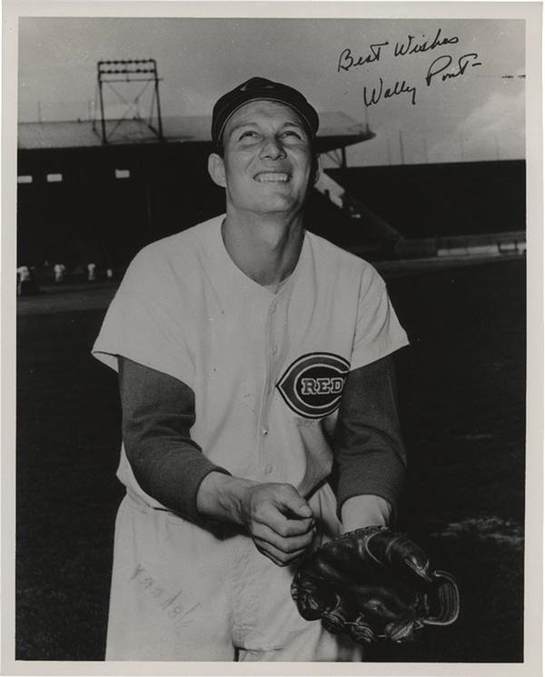 Baseball Autographs - Wally Post Vintage Signed 8x10" Photo