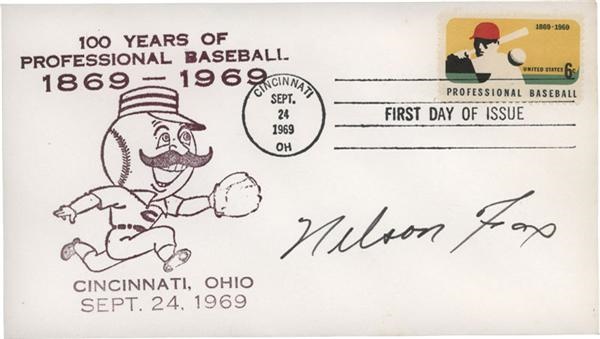 Baseball Autographs - 1969 Nellie Fox Signed First Day Cover