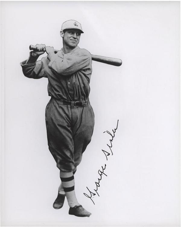 Baseball Autographs - George Sisler Signed 8x10" Photo