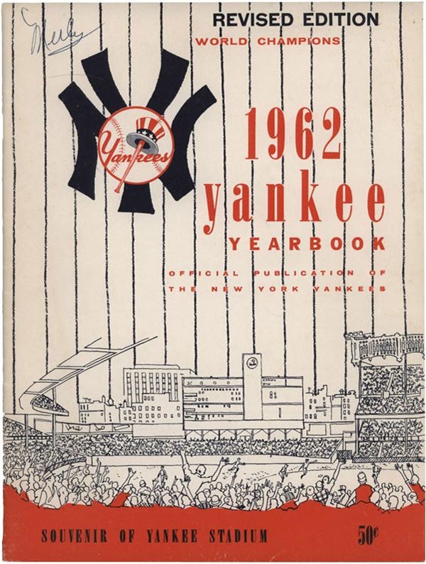 Baseball Autographs - 1962 New York Yankees Vintage Team Signed Yearbook