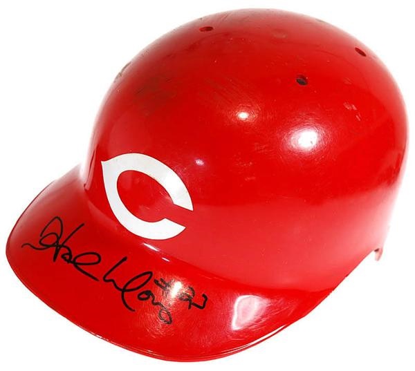 - Hal Morris Game Used Cincinnati Reds Batting Helmet