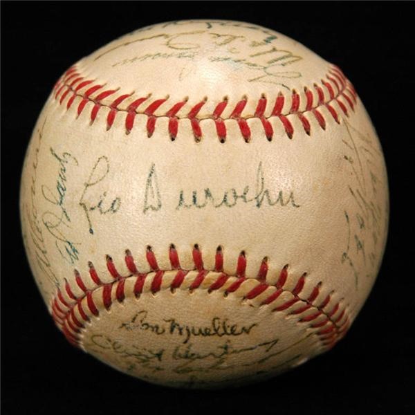 Baseball Autographs - 1951 New York Giants Team Signed Ball with Rookie Mays