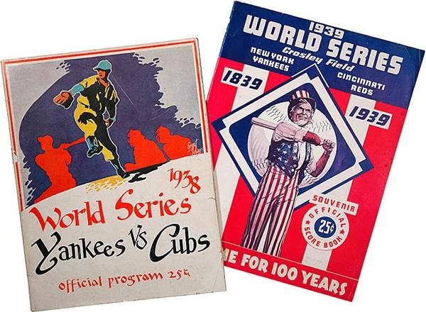 - 1938 and 1939 NY Yankees Baseball World Series Programs (2)