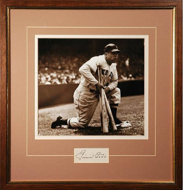 Baseball Autographs - Jimmie Foxx Signed Framed Display