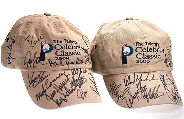 Baseball Autographs - Signed Golf Hats with Mickelson, Couples, etc. (2)
