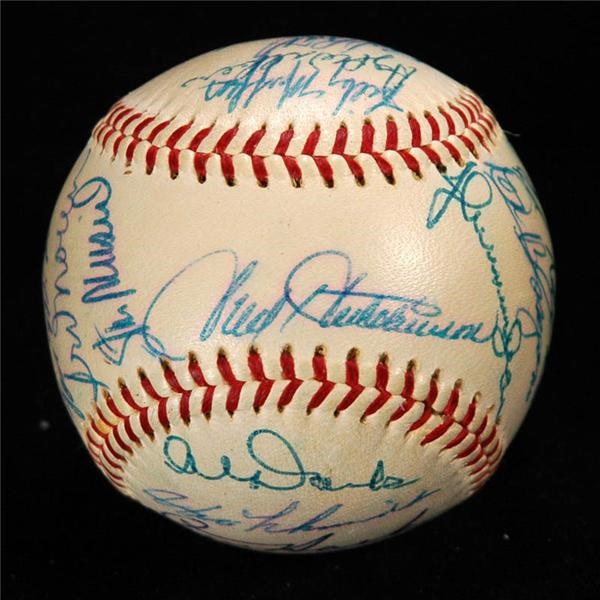 Baseball Autographs - Near Mint 1957 St. Louis Cardinals Team Signed Baseball