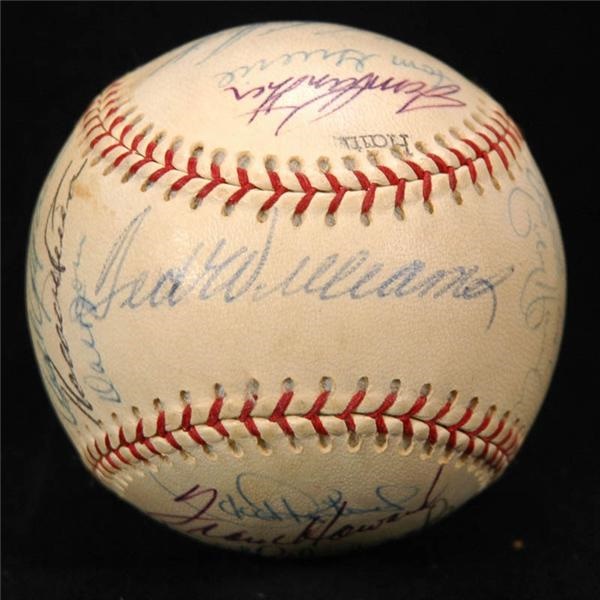 Baseball Autographs - 1972 Texas Rangers 1st Year Team Signed Baseball w/ Ted Williams.