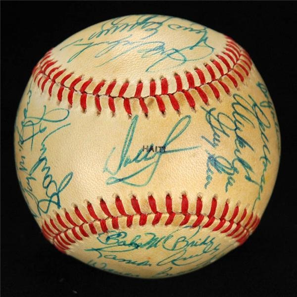 Baseball Autographs - 1980 Philadelphia Phillies Team Signed World Series Baseball 27 Signatures