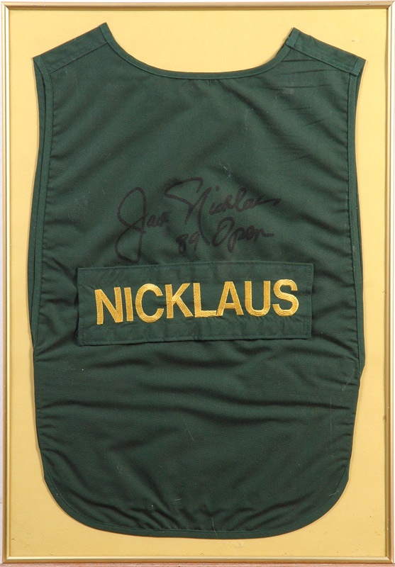 - 1989 Jack Nicklaus U.S. Open Caddy’s Vest Signed by Nicklaus
