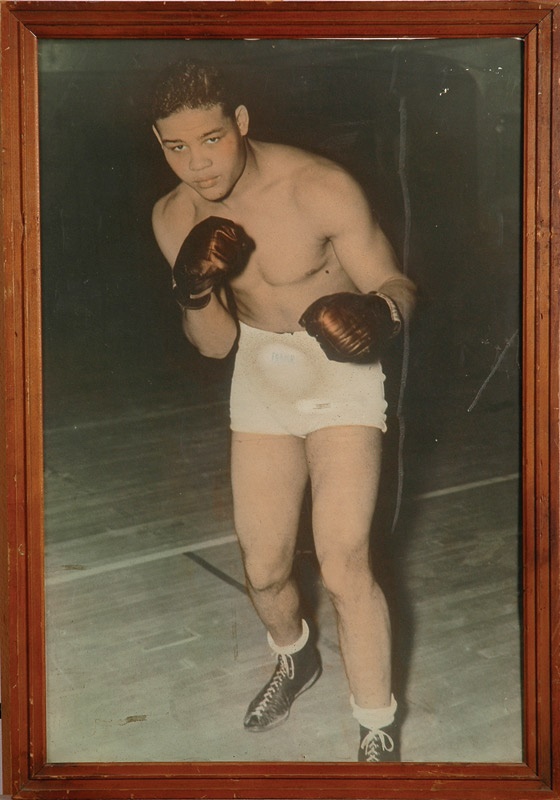 Muhammad Ali & Boxing - Large 1930's Joe Louis Barroom Color Photograph