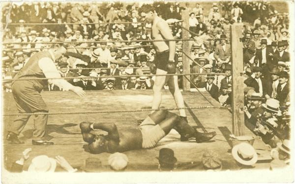 - Jack Johnson "Dive" Real Photo Postcard w/Eye Witness Account Sent From "Habana" on reverse side.