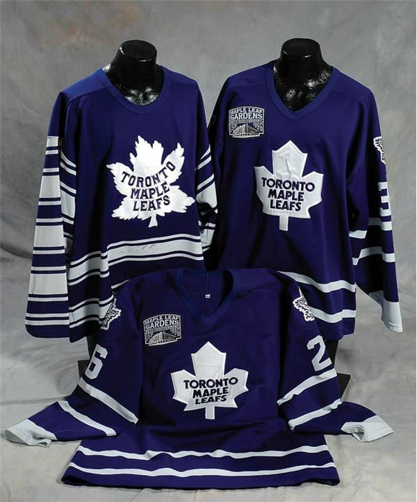 - 1996-97 Nick Kypreos (2) and Craig Wolanin Toronto Maple Leafs Game Worn Jerseys