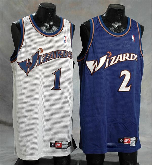 1999-2000 Rod Strickland & Mitch Richmond Game Worn Washington Wizards Jerseys
