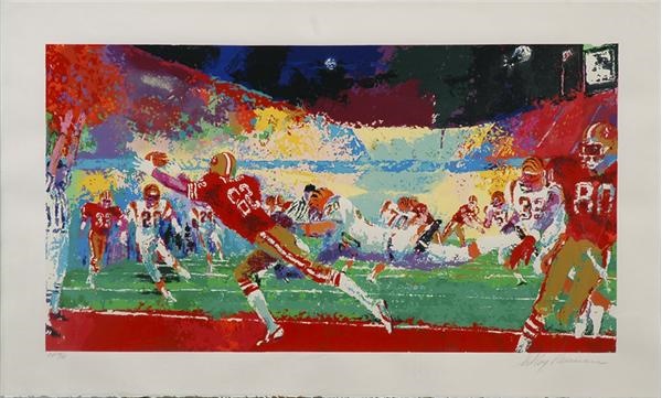 Sports Fine Art - Leroy Neiman 1989 Serigraph "Super Play"