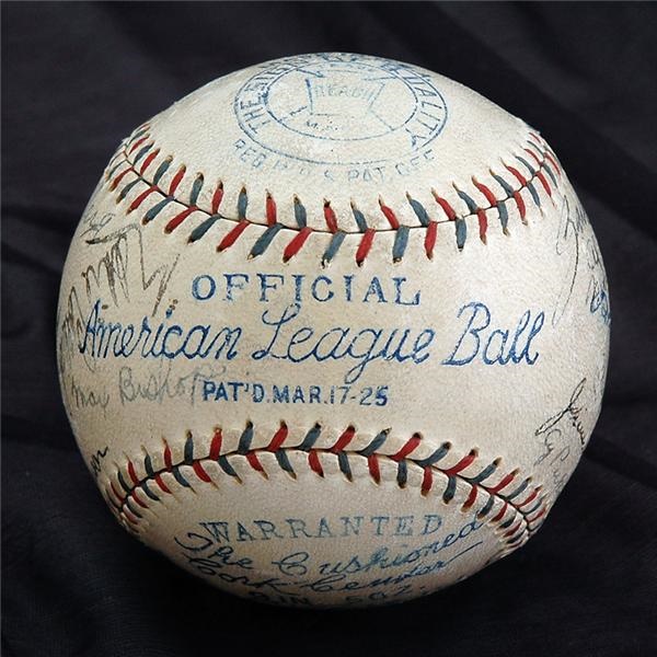 Baseball Autographs - 1927 Philadelphia Athletics Team Signed Baseball