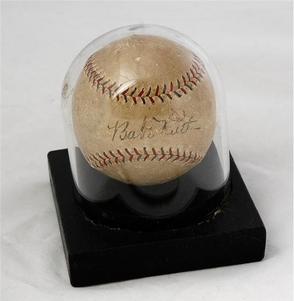 1924 Babe Ruth Single Signed Baseball