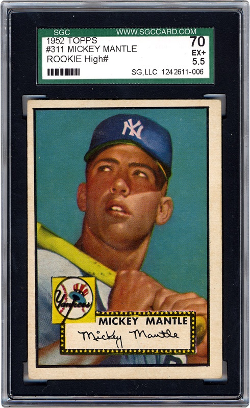 - 1952 Topps #311 Mickey Mantle Rookie (SGC 70)