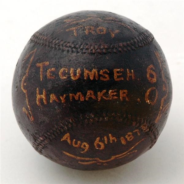 - 1872 Troy Haymakers vs. Tecumseh Trophy Baseball