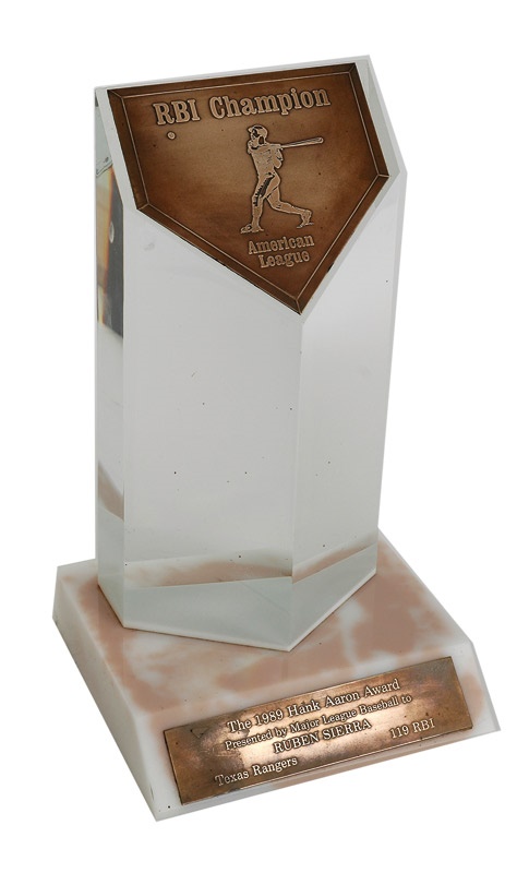- 1989 Ruben Sierra American League RBI Championship  Trophy