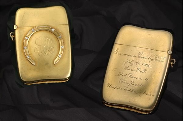 - 1905 Cap Anson Presentational Gold Match Safe