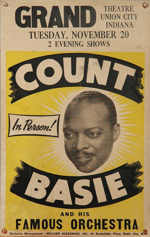 - Circa 1945 Count Basie Concert Poster
