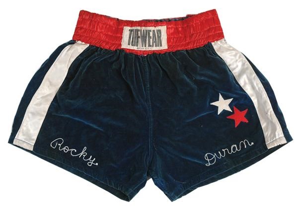 - Roberto Duran Fight Worn Trunks From His First Title Winning Bout
