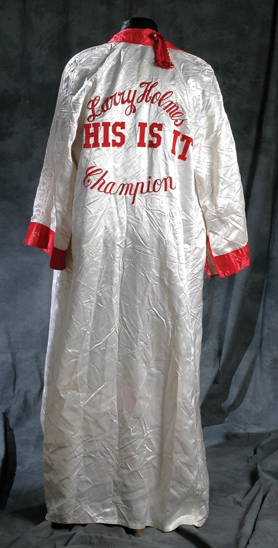 Muhammad Ali & Boxing - Larry Holmes Autographed Fight Worn Robe (Tyson Fight)