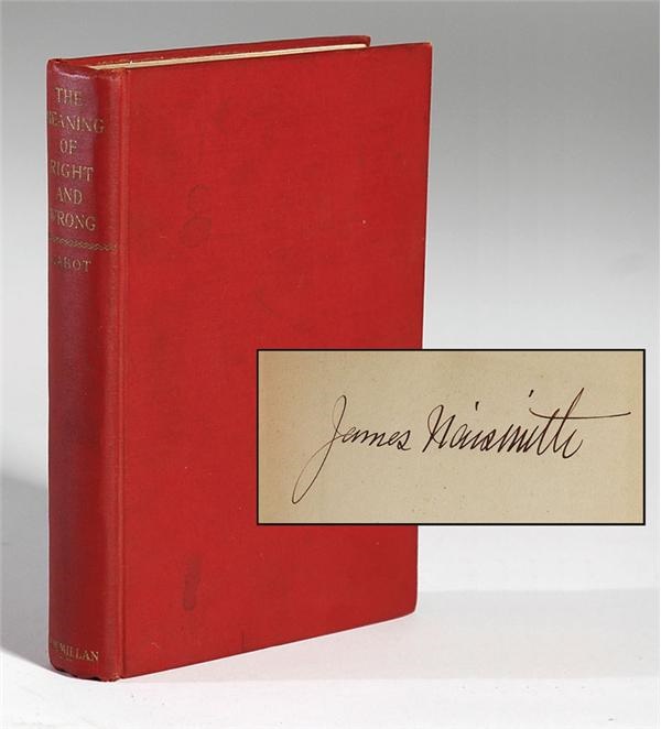 - James Naismith Signed Book-"The Meaning of Right and Wrong"
