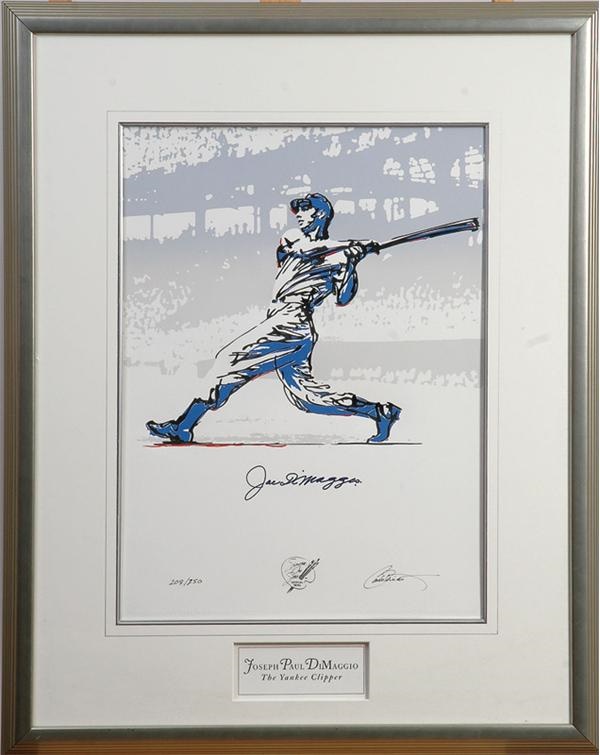 Baseball Autographs - Joe Dimaggio and Ted Williams 
Silver Serigraphs by Carlo  Beninati