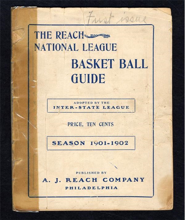 - 1901-02 First Edition of The Reach National League Basket Ball Guide (James Naismith's Personal Copy)