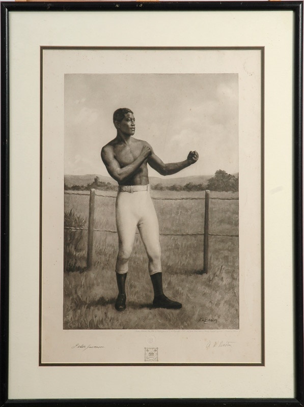 Muhammad Ali & Boxing - 1894 Peter Jackson Original Print Signed by the Artist
